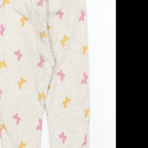 Pekkle Girls Multicoloured Geometric Polyester Jogger Trousers Size 11-12 Years Regular Pullover - Butterflies