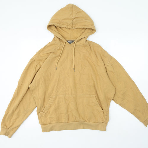 ASOS Mens Yellow Cotton Pullover Hoodie Size XS