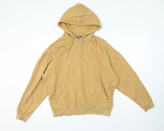 ASOS Mens Yellow Cotton Pullover Hoodie Size XS