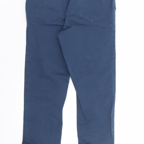 Mothercare Boys Blue Cotton Chino Trousers Size 4-5 Years Regular Button