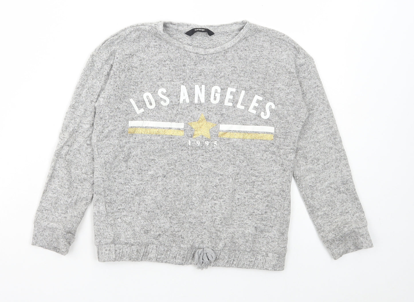 George Girls Grey Viscose Pullover Sweatshirt Size 6-7 Years Pullover - Los Angeles