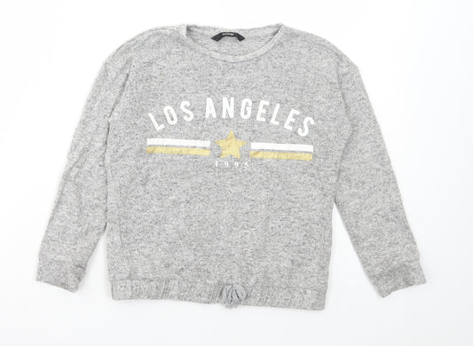 George Girls Grey Viscose Pullover Sweatshirt Size 6-7 Years Pullover - Los Angeles