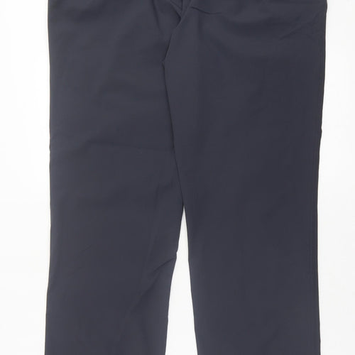 The Redface Mens Blue Polyamide Trousers Size 34 in L32 in Regular Button