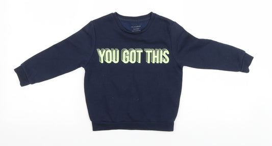 Primark Boys Blue Cotton Pullover Sweatshirt Size 3-4 Years Pullover - You Got This