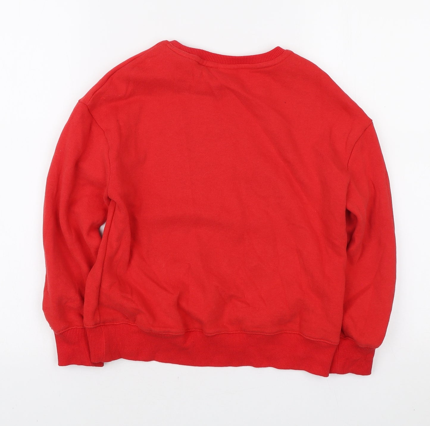 NEXT Boys Red Cotton Pullover Sweatshirt Size 9 Years Pullover - Ho Ho Ho Santa