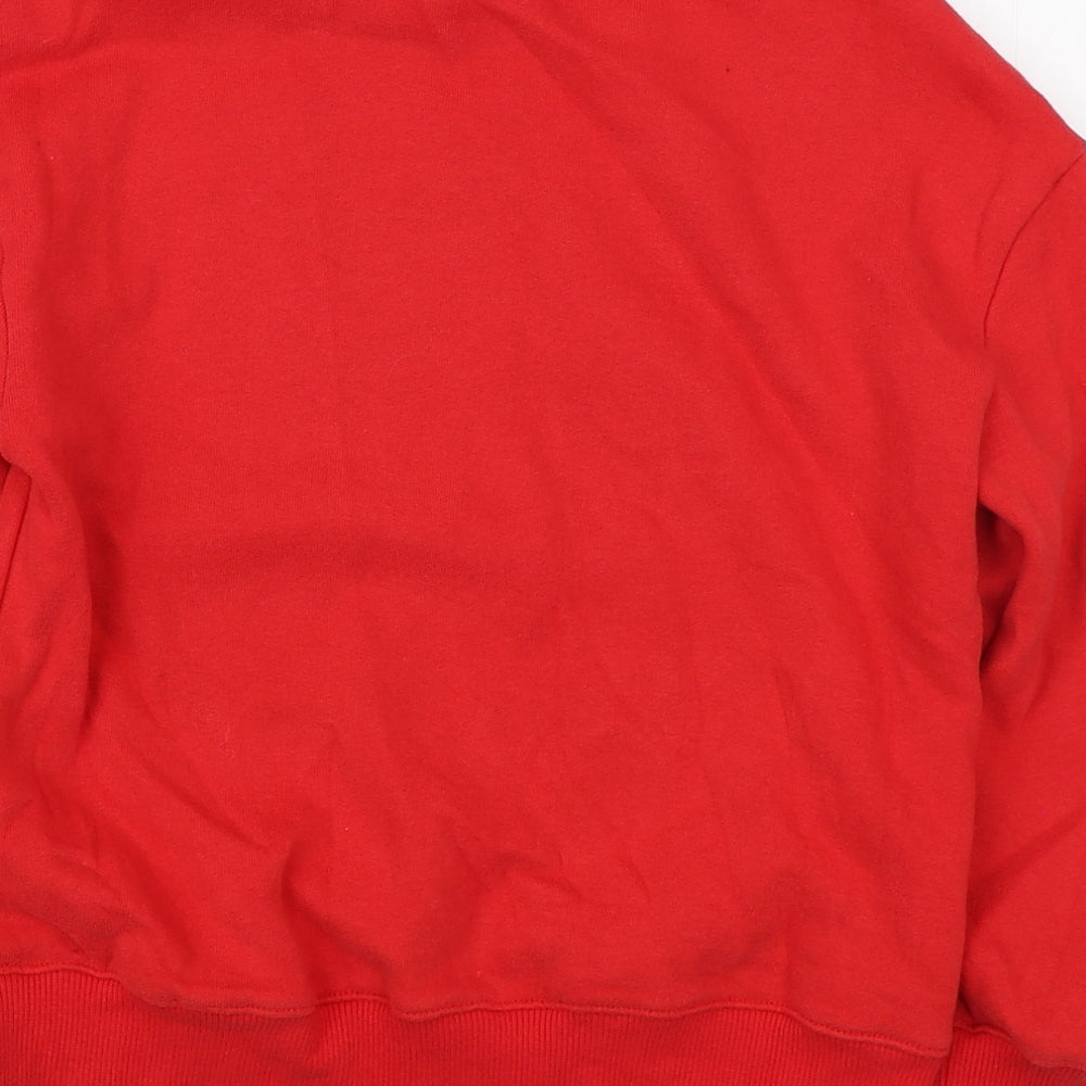 NEXT Boys Red Cotton Pullover Sweatshirt Size 9 Years Pullover - Ho Ho Ho Santa