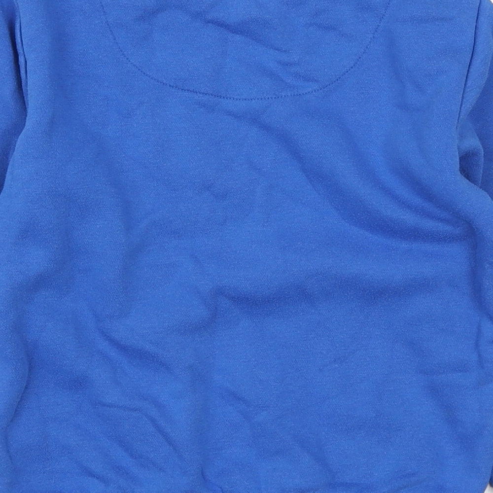 F&F Boys Blue Cotton Pullover Sweatshirt Size 5-6 Years Pullover - Bear Face