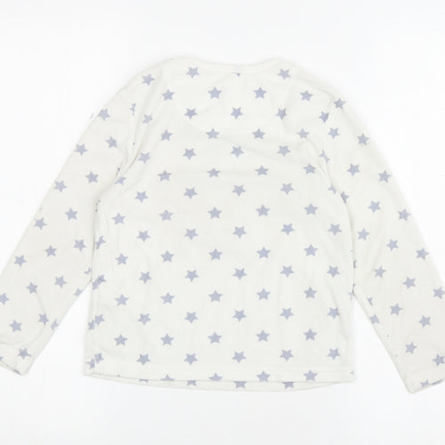Primark Girls Ivory Geometric 100% Polyester Top Pyjama Top Size 6-7 Years Pullover - Stars