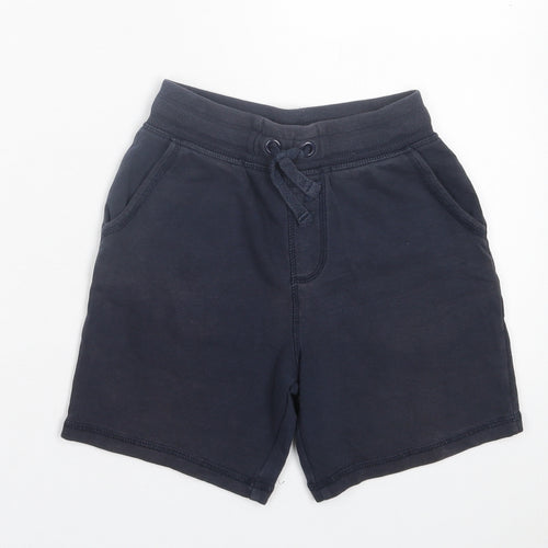 George Boys Blue Cotton Sweat Shorts Size 7-8 Years Regular Drawstring
