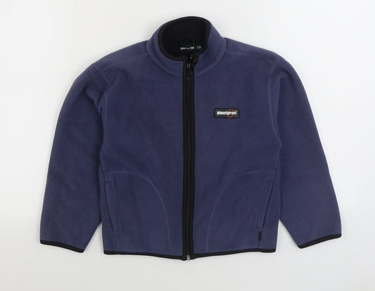 PlanetProof Boys Blue Jacket Size 7-8 Years Zip