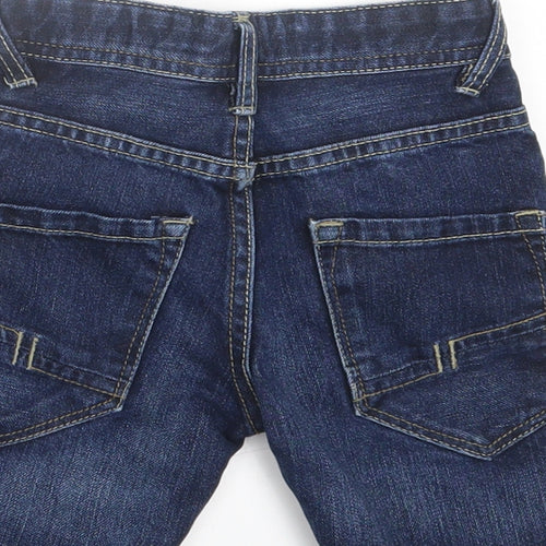 Matalan Boys Blue Cotton Bermuda Shorts Size 3 Years Regular Buckle