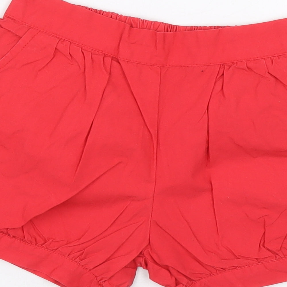 TU Boys Red Cotton Sweat Shorts Size 4-5 Years Regular