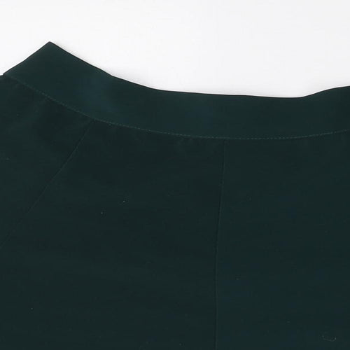Brandy Melville Womens Green Polyester Skater Skirt Size 24 in Zip