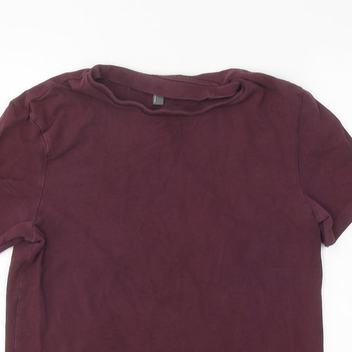 ASOS Mens Purple Cotton T-Shirt Size M Round Neck