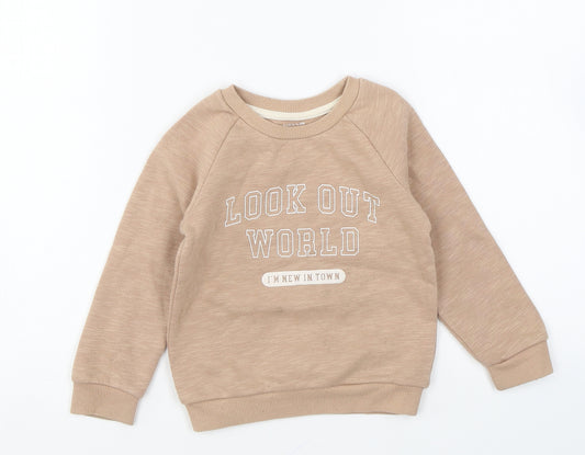 Primark Boys Brown Cotton Pullover Sweatshirt Size 2-3 Years Pullover - Look Out World
