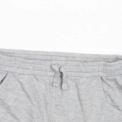 Nutmeg Girls Grey Cotton Sweat Shorts Size 9-10 Years Regular Drawstring