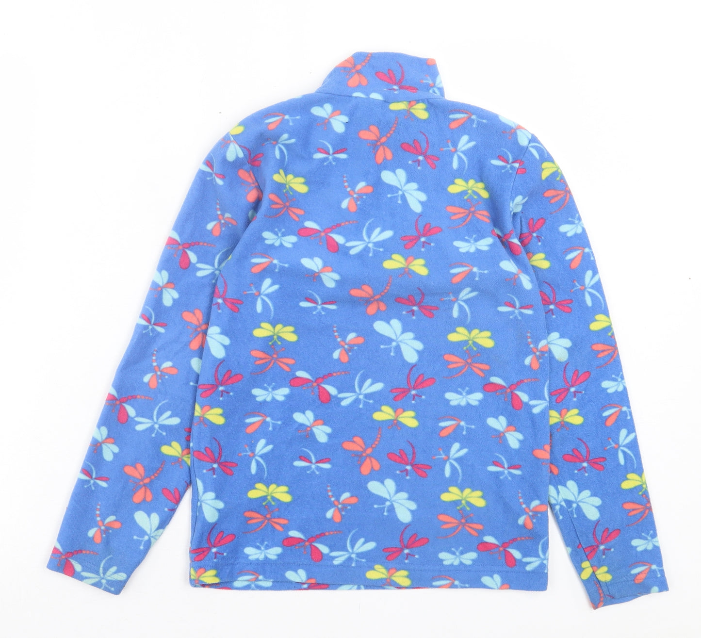 Mountain Warehouse Girls Blue Geometric Basic Jacket Jacket Size 9-10 Years Zip - Butterfly Print