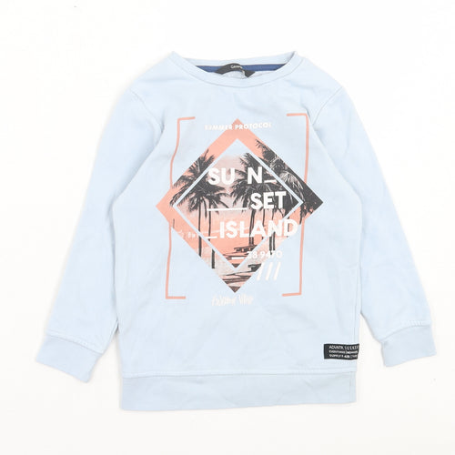George Boys Blue Cotton Pullover Sweatshirt Size 4-5 Years Pullover - Sunset Island
