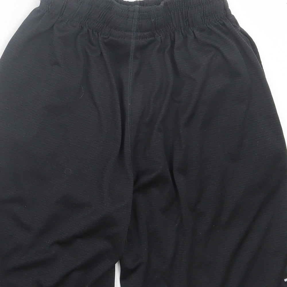 Denn Mens Black Polyester Sweat Shorts Size S L8 in Regular
