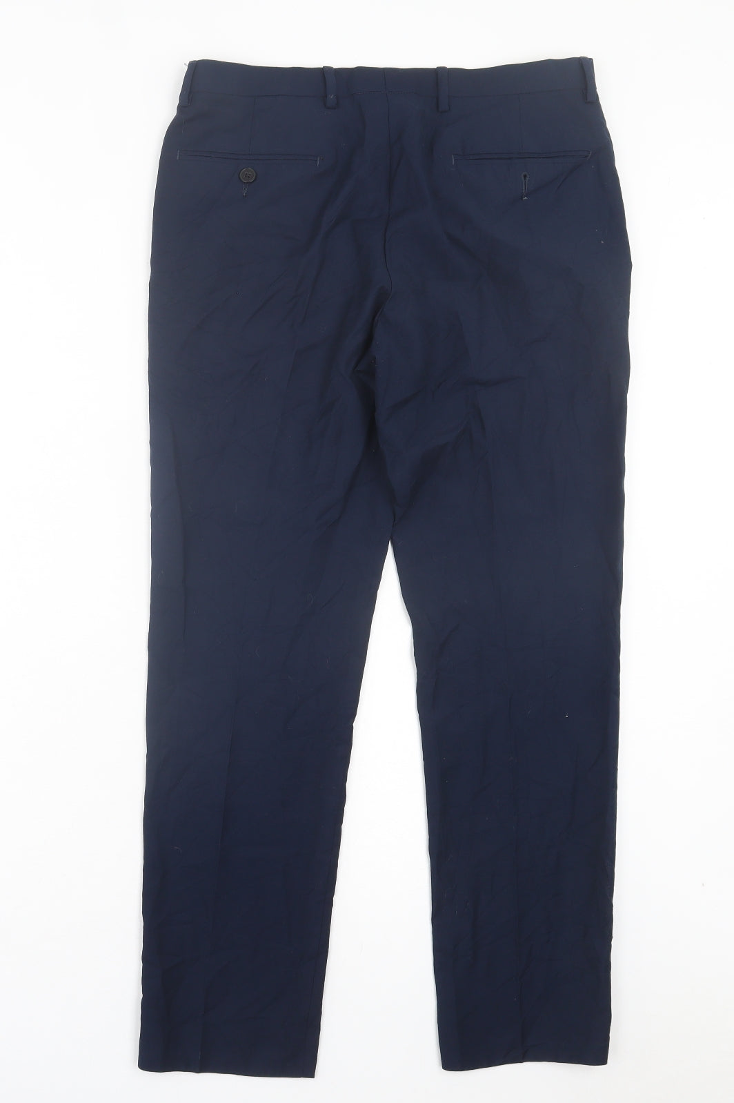 Burton Mens Blue Polyester Trousers Size 30 in L28 in Regular Hook & Eye - Short Leg