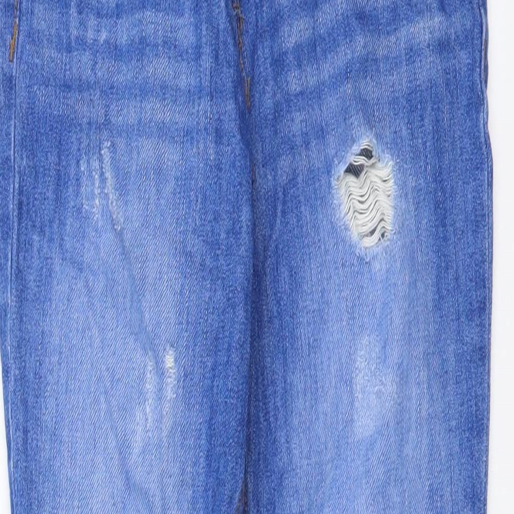 NEXT Girls Blue Cotton Skinny Jeans Size 9 Years Regular Button