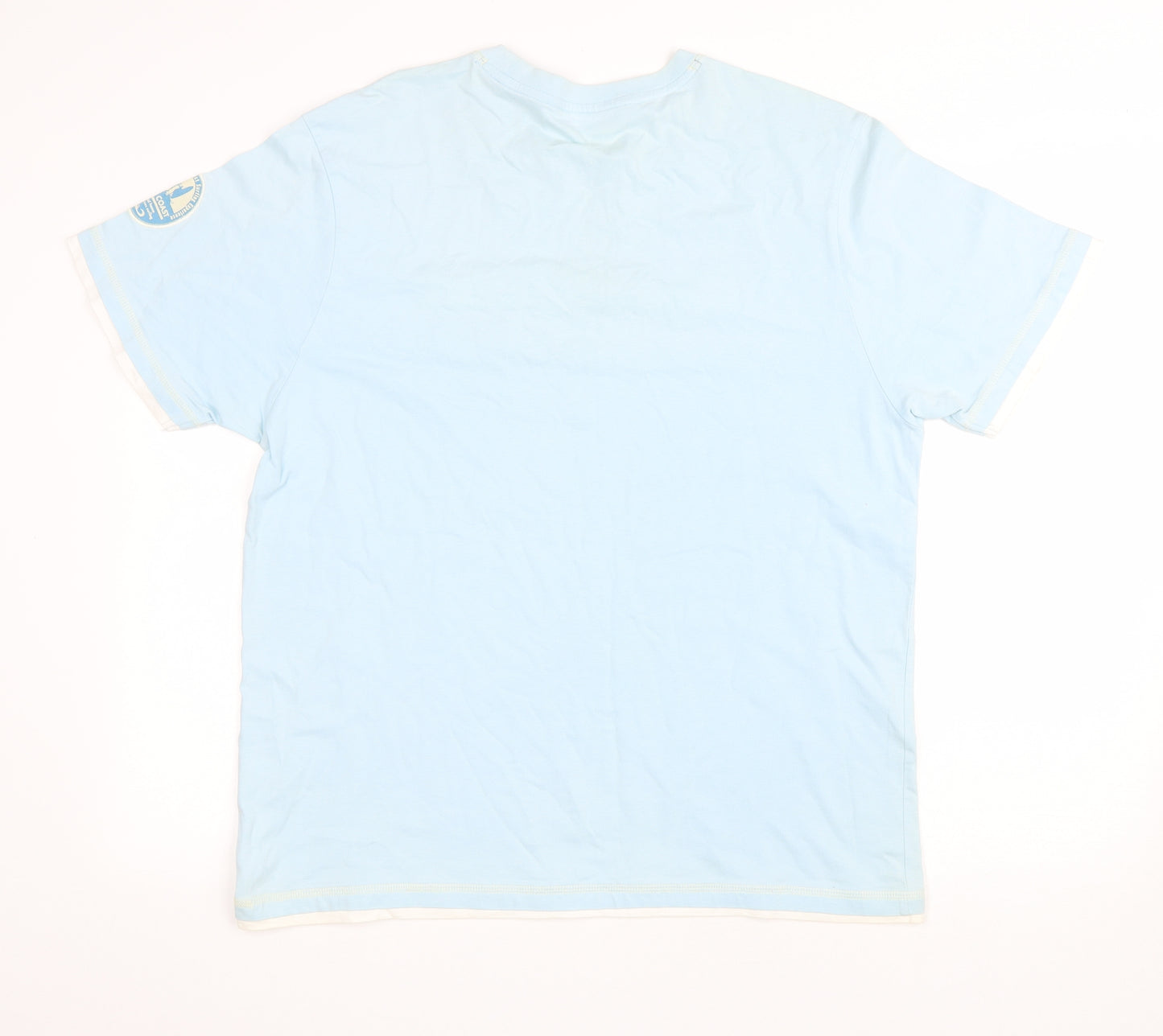 Matalan Mens Blue Cotton T-Shirt Size XL Crew Neck - Golden Coast