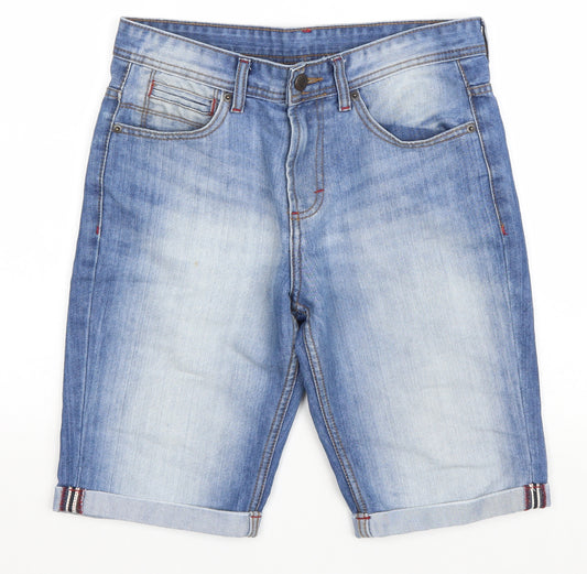 Denim & Co. Mens Blue Cotton Bermuda Shorts Size 30 in L10 in Regular Zip