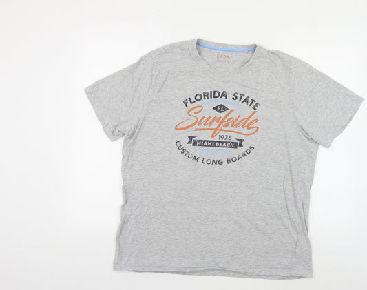 Matalan Mens Grey Cotton T-Shirt Size 2XL Crew Neck - Florida State