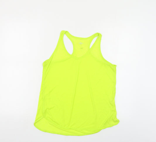 Crane Womens Green Polyester Pullover Tank Size M Scoop Neck Pullover
