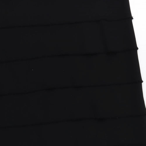 Rinascimento Womens Black Polyester A-Line Skirt Size S Zip