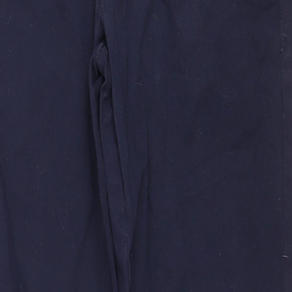 Primark Mens Blue Cotton Trousers Size 32 in L29 in Regular Zip