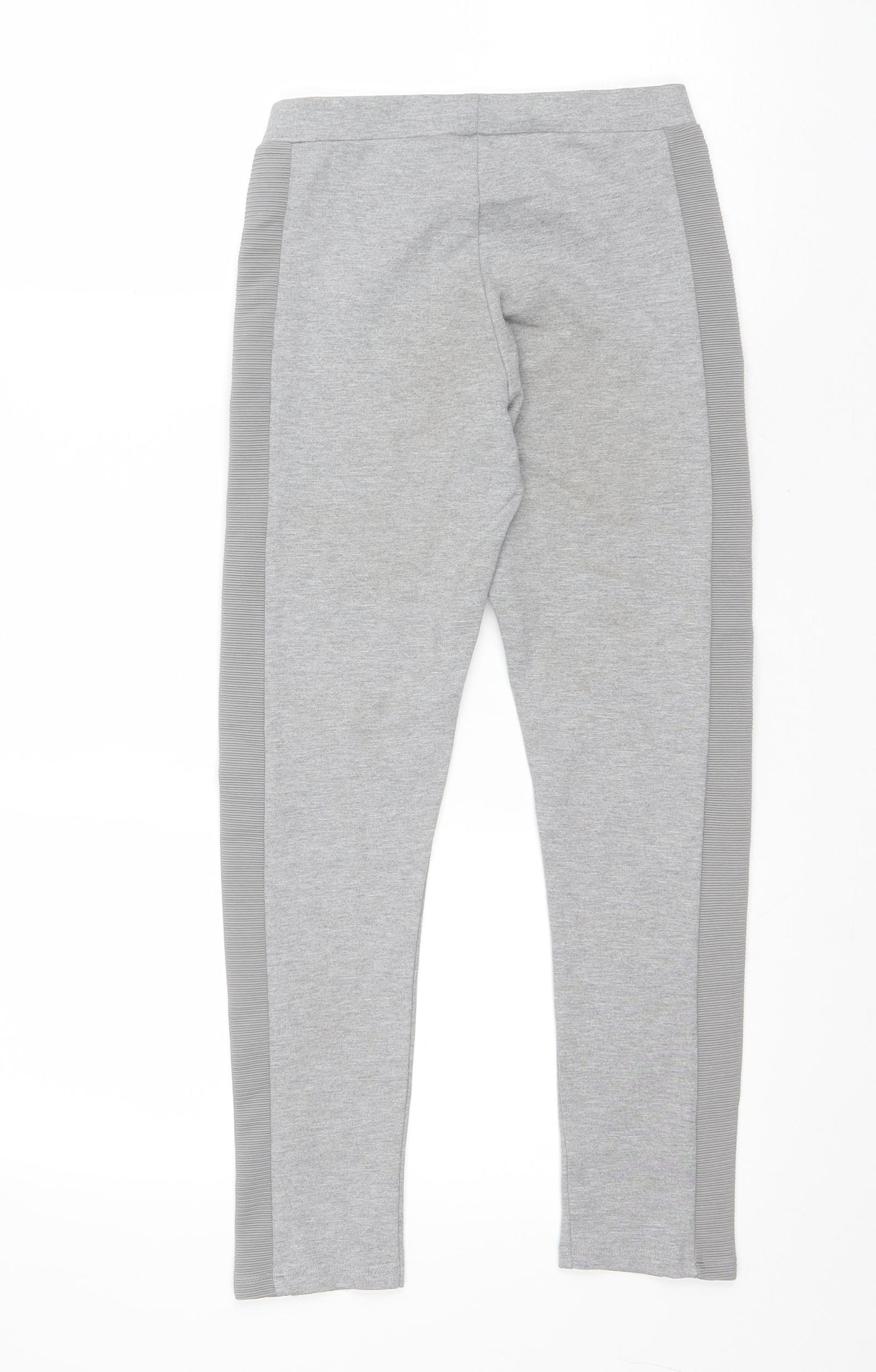 Marks and Spencer Girls Grey Polyester Jegging Trousers Size 11 Years Regular Drawstring - Leggins