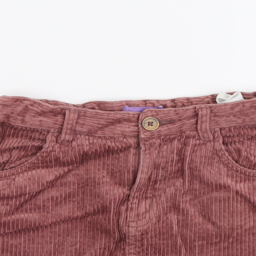 Shrinking violet Girls Pink Cotton Mini Skirt Size 7 Years Regular Button