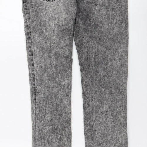 Gap Girls Grey Cotton Skinny Jeans Size 10-11 Years Regular Button