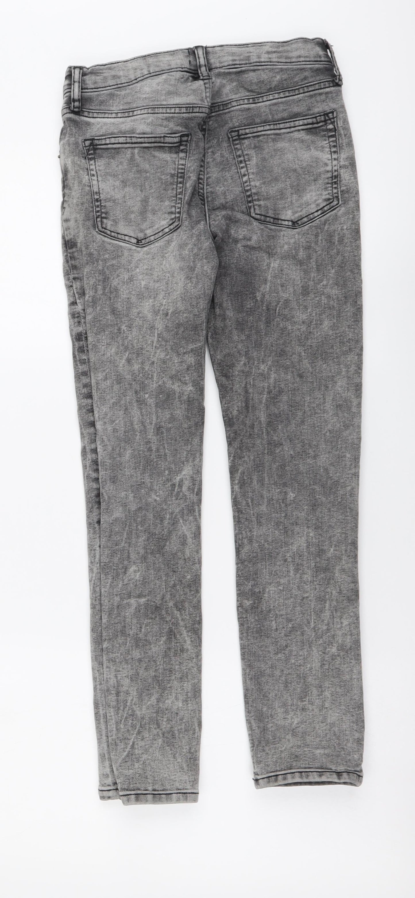 Gap Girls Grey Cotton Skinny Jeans Size 10-11 Years Regular Button
