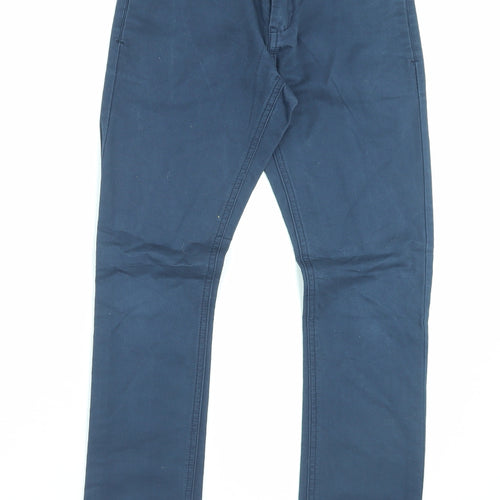 name it Boys Blue Cotton Capri Trousers Size 10 Years Regular Hook & Eye