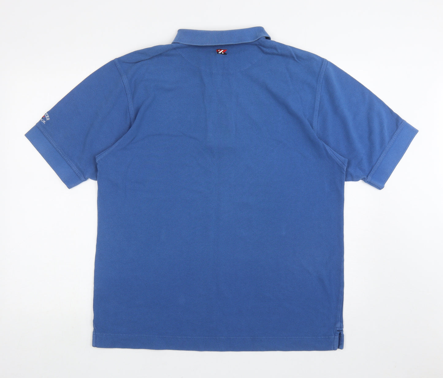 Cutter & Buck Mens Blue Cotton Polo Size L Collared Pullover