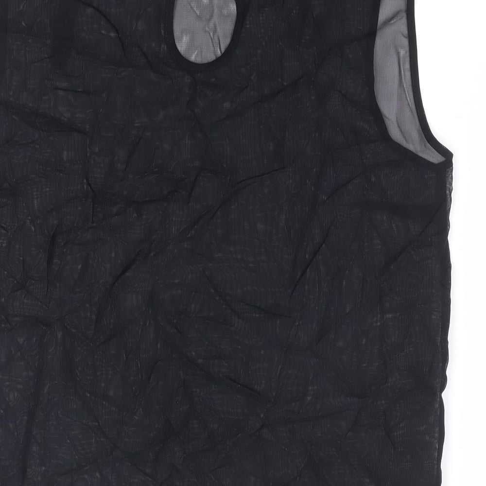 Steilmann Womens Black Polyester Basic Tank Size 12 Round Neck