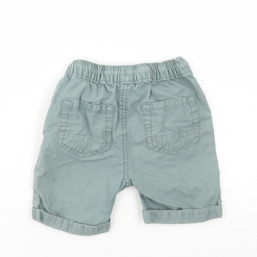 George Boys Green Cotton Chino Shorts Size 5-6 Years Regular Drawstring