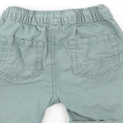 George Boys Green Cotton Chino Shorts Size 5-6 Years Regular Drawstring