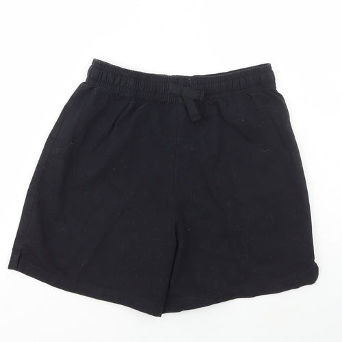 Marks and Spencer Boys Blue Cotton Sweat Shorts Size 12-13 Years Regular Drawstring