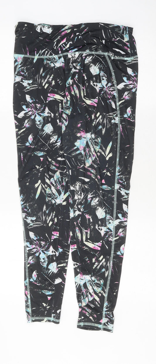 Primark Womens Multicoloured Geometric Polyester Capri Leggings Size M L35 in