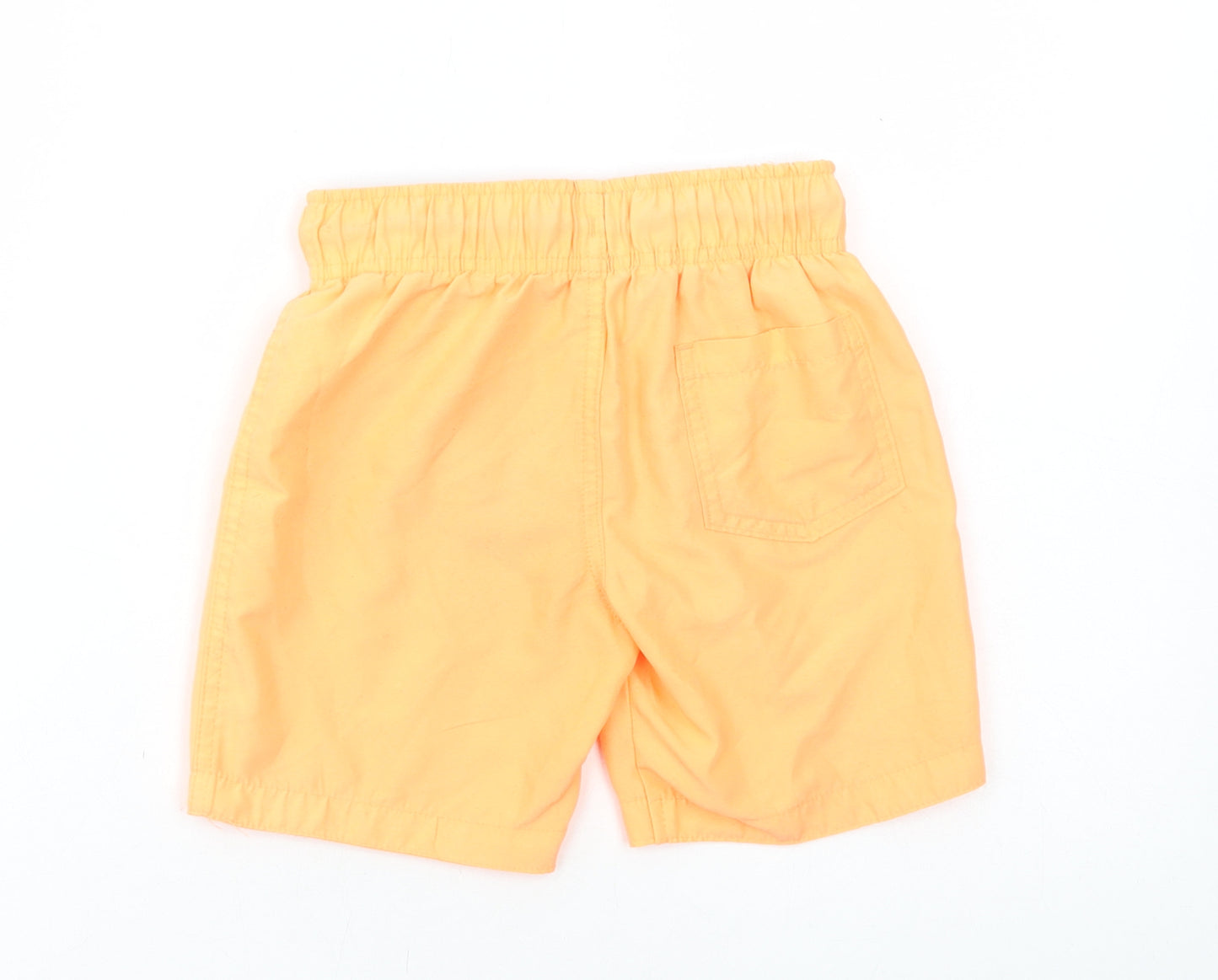 Primark Boys Orange Polyester Sweat Shorts Size 4-5 Years Regular Drawstring - Swim Shorts