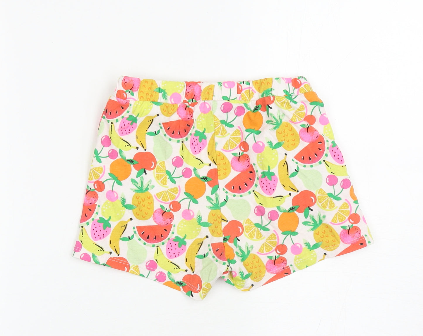 H&M Girls Multicoloured Geometric Cotton Sweat Shorts Size 8-9 Years L3 in Regular - Fruit