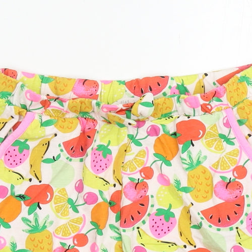 H&M Girls Multicoloured Geometric Cotton Sweat Shorts Size 8-9 Years L3 in Regular - Fruit