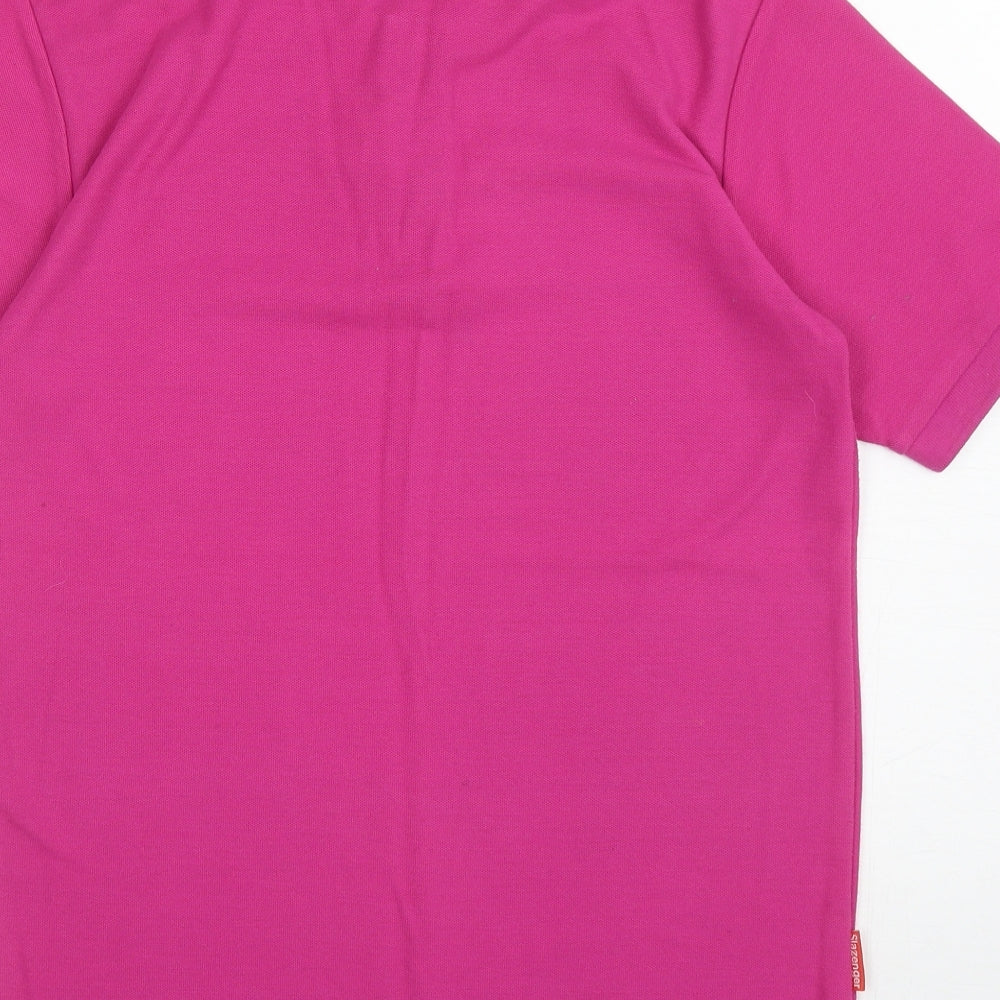 Slazenger Mens Pink Polyester Polo Size S Collared Button