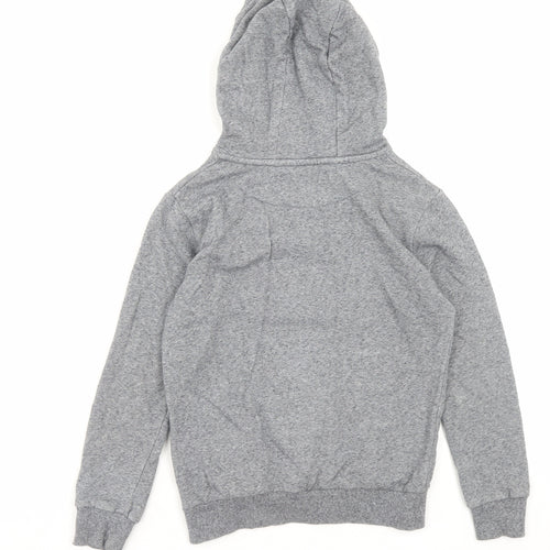 Marks and Spencer Boys Grey Cotton Pullover Hoodie Size 9-10 Years Pullover
