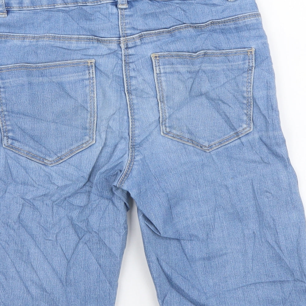Nutmeg Boys Blue Cotton Bermuda Shorts Size 8-9 Years Regular Buckle