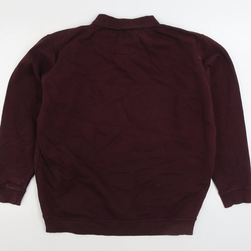 EWM Mens Purple Cotton Pullover Sweatshirt Size L