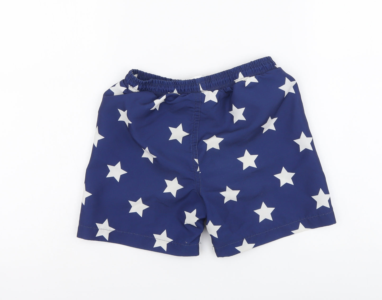 Hello Summer Boys Blue Geometric Polyester Biker Shorts Size 7-8 Years Regular Drawstring - Swimming shorts. Stars